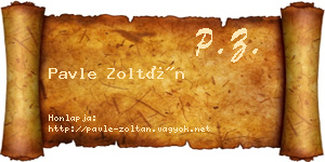 Pavle Zoltán névjegykártya